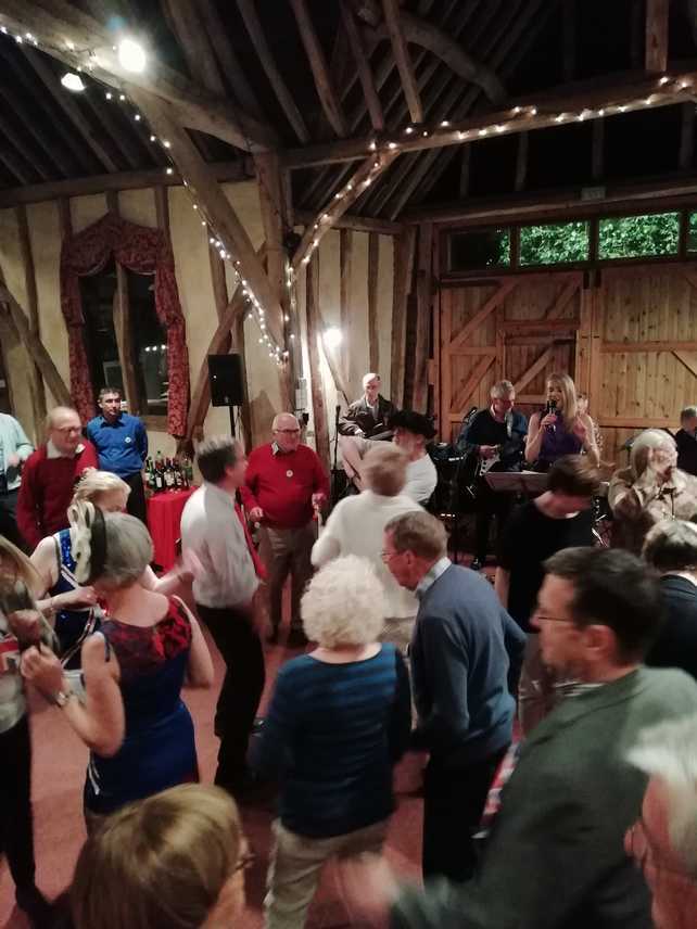 Dancing in Towersey Manor barn
